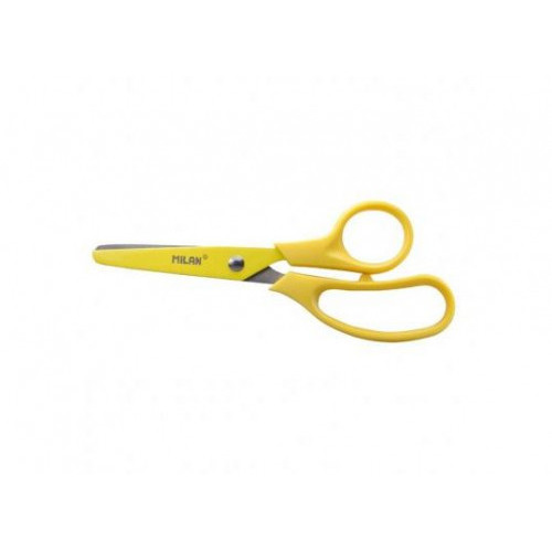 Foarfece copii 13.4cm Milan vf. rotund Galben