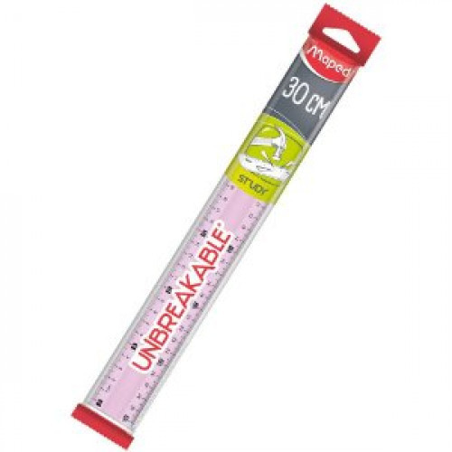 Riglă din plastic MAPED Study, 30cm