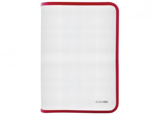 Mapa cu fermoar Economix B5 (plastic/albastru/roz/albastru deschis)