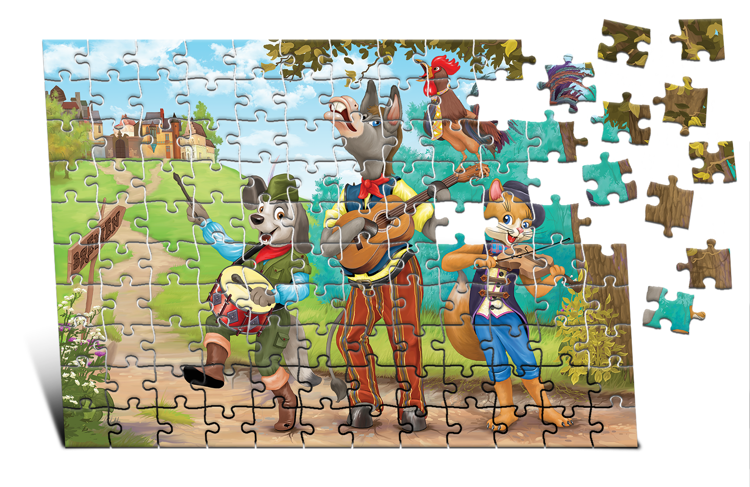Puzzle Muzicanții din Bremen 120ps.