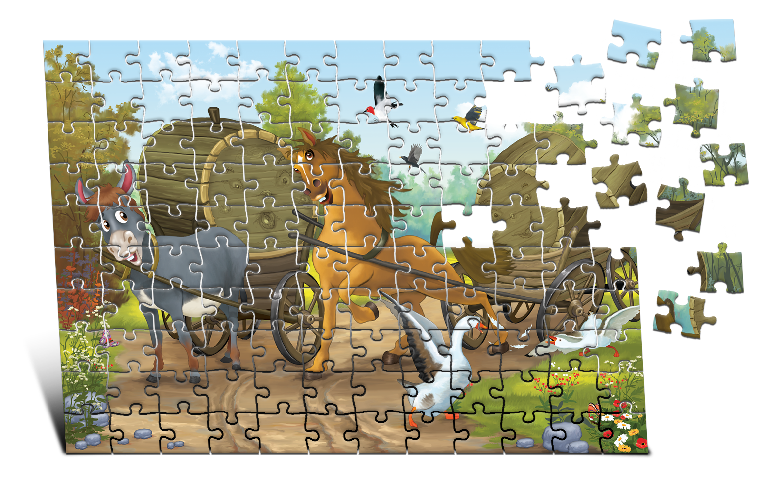 Puzzle Două poloboace 120ps.