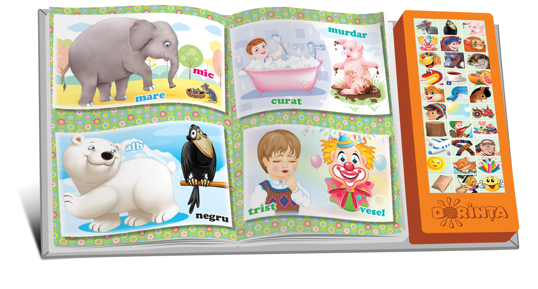 Carte cu sunete. Antonime