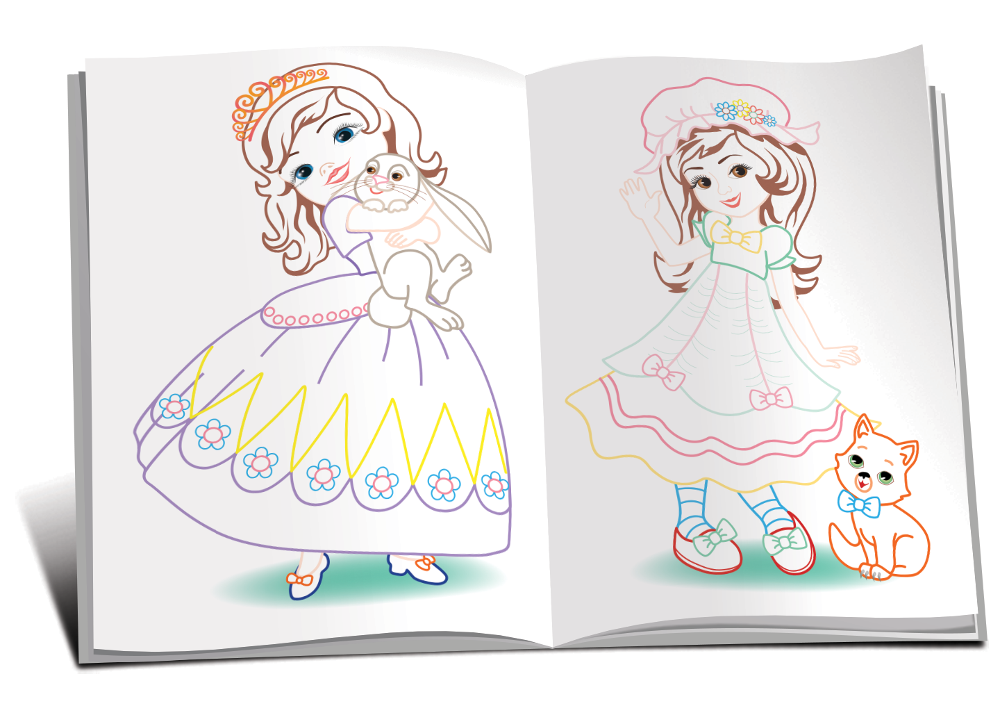 Marea carte de colorat. Prințese mici