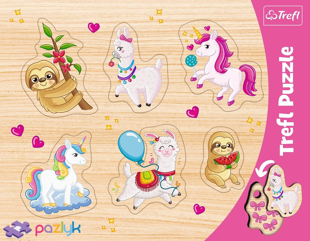 Puzzle in rama „Unicorni” Trefl