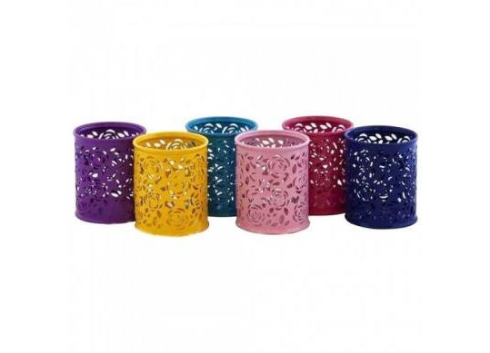 Pahar p/u pixuri metal cilindric ornament (color/8*9.7cm)