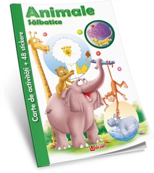 Activități+stickere - Animale sălbatice