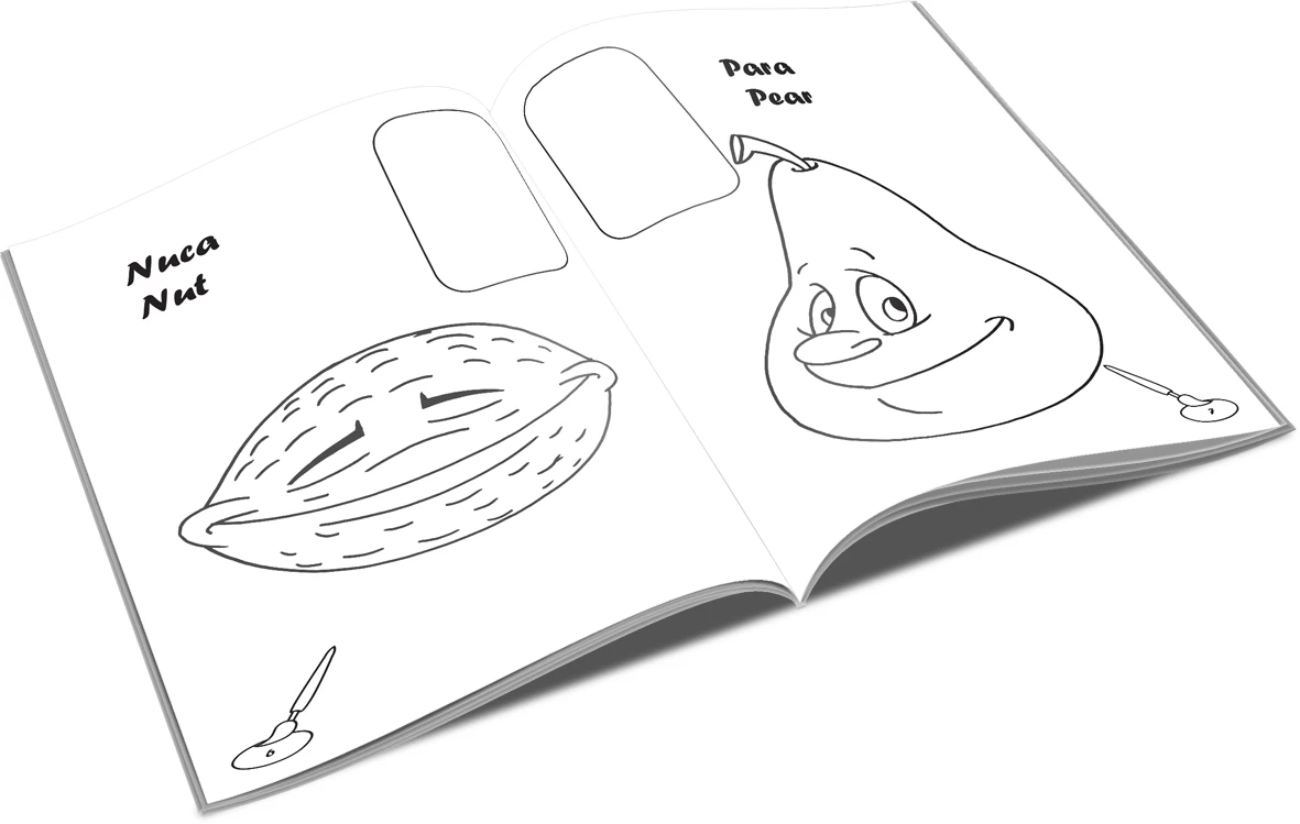 Lipim și colorăm - Fructele