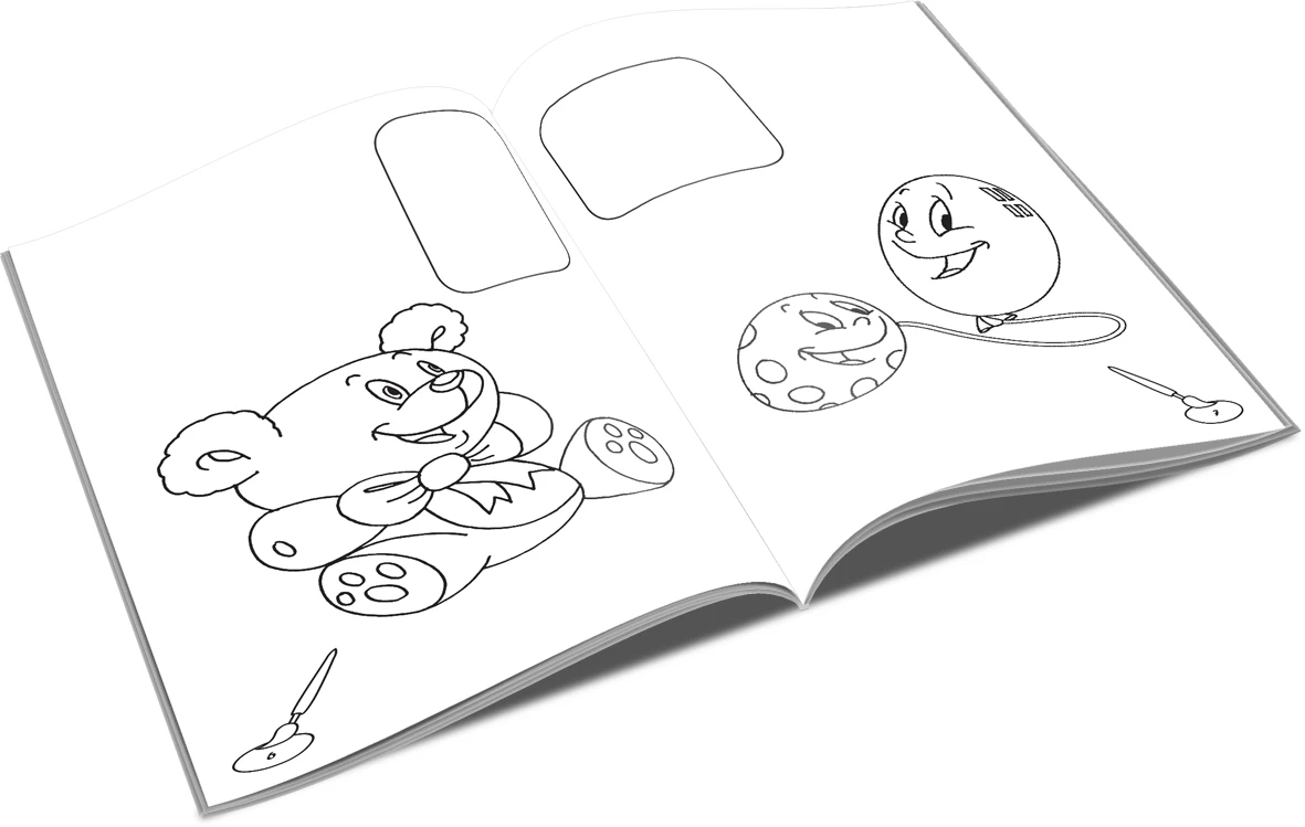 Lipim și colorăm - Jucării