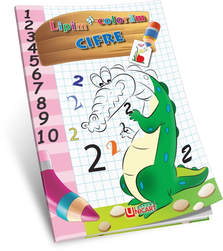 Lipim și colorăm - Cifre