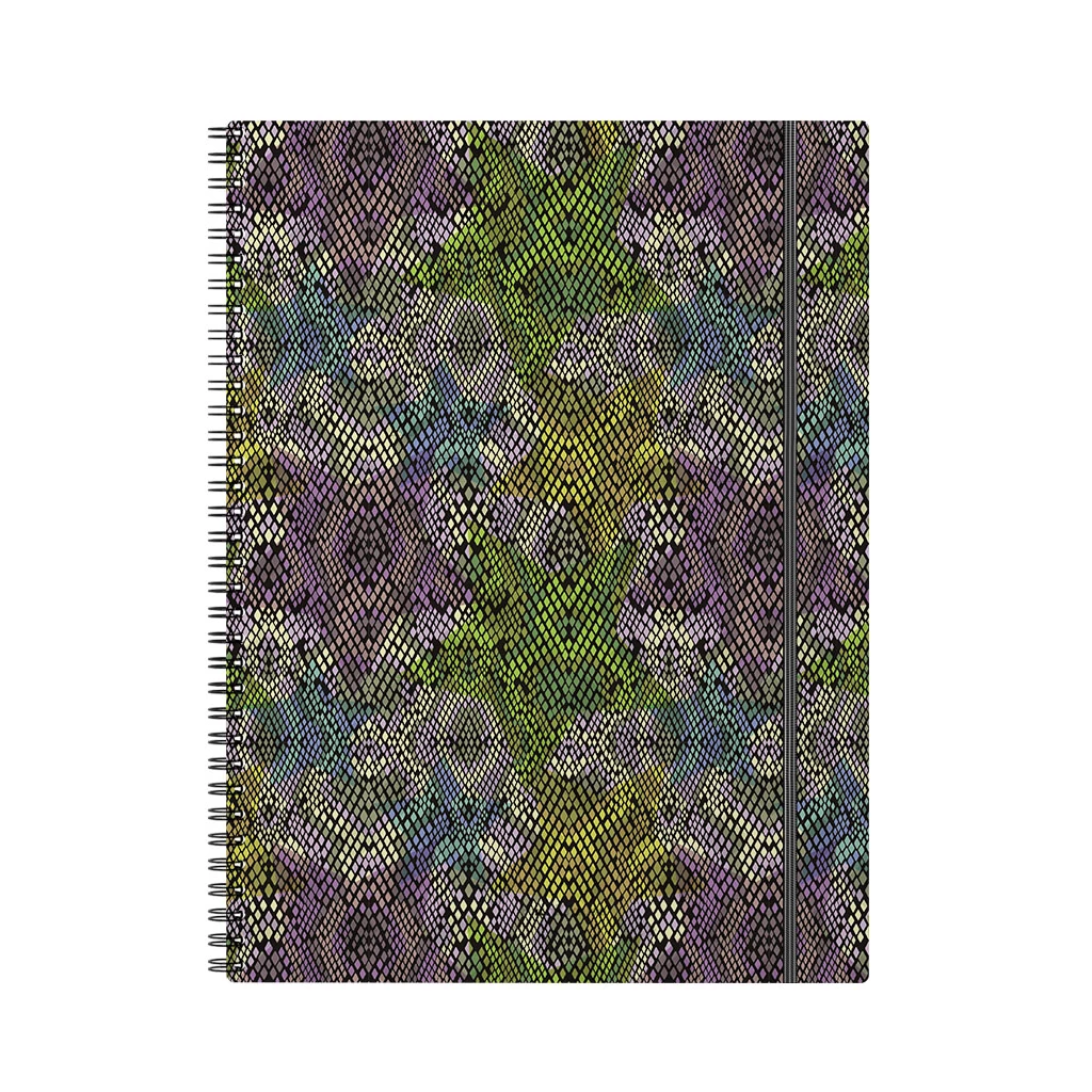 Carnet cu spira ErichKrause® Purple Python, А4, 80 file,mate, cu elastic 49791