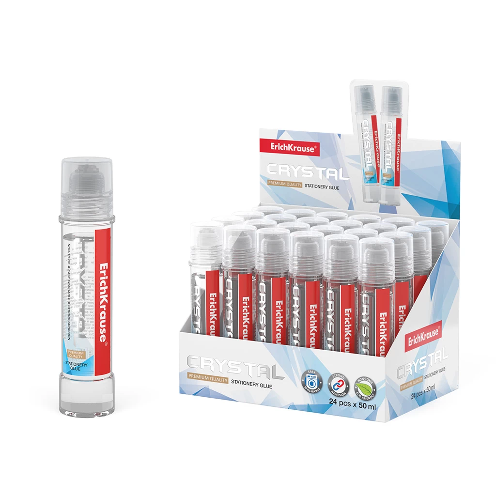 Lipici lichid ErichKrause Crystal, transparent, 50 ml