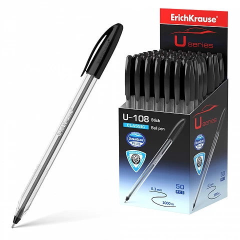 Pix pe ulei ErichKrause® U-108 Classic Stick, Ultra Glide Technology, ink color: negru