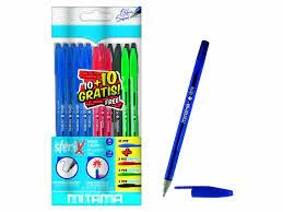 Pix cu bila 1mm div.culori set 20 buc.