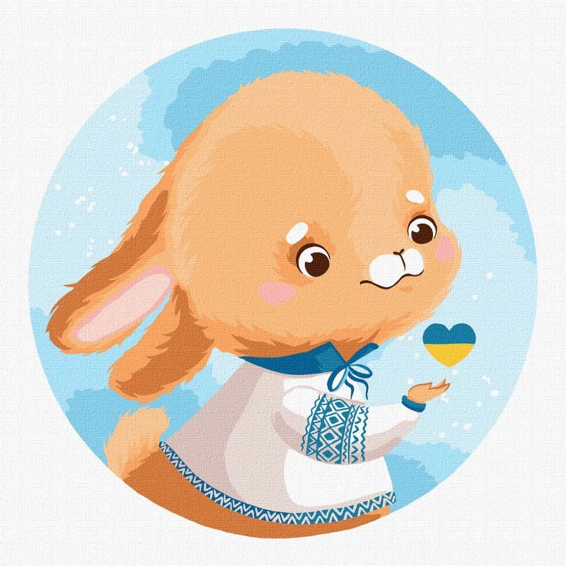 Tablou pe numere "Bunny" 30x30 cm KHO2405