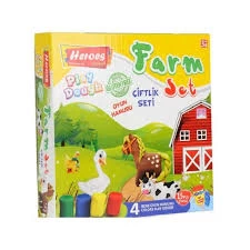 Pasta de modelat set 4 cul+15 forme Ferma Heroes ERN-588