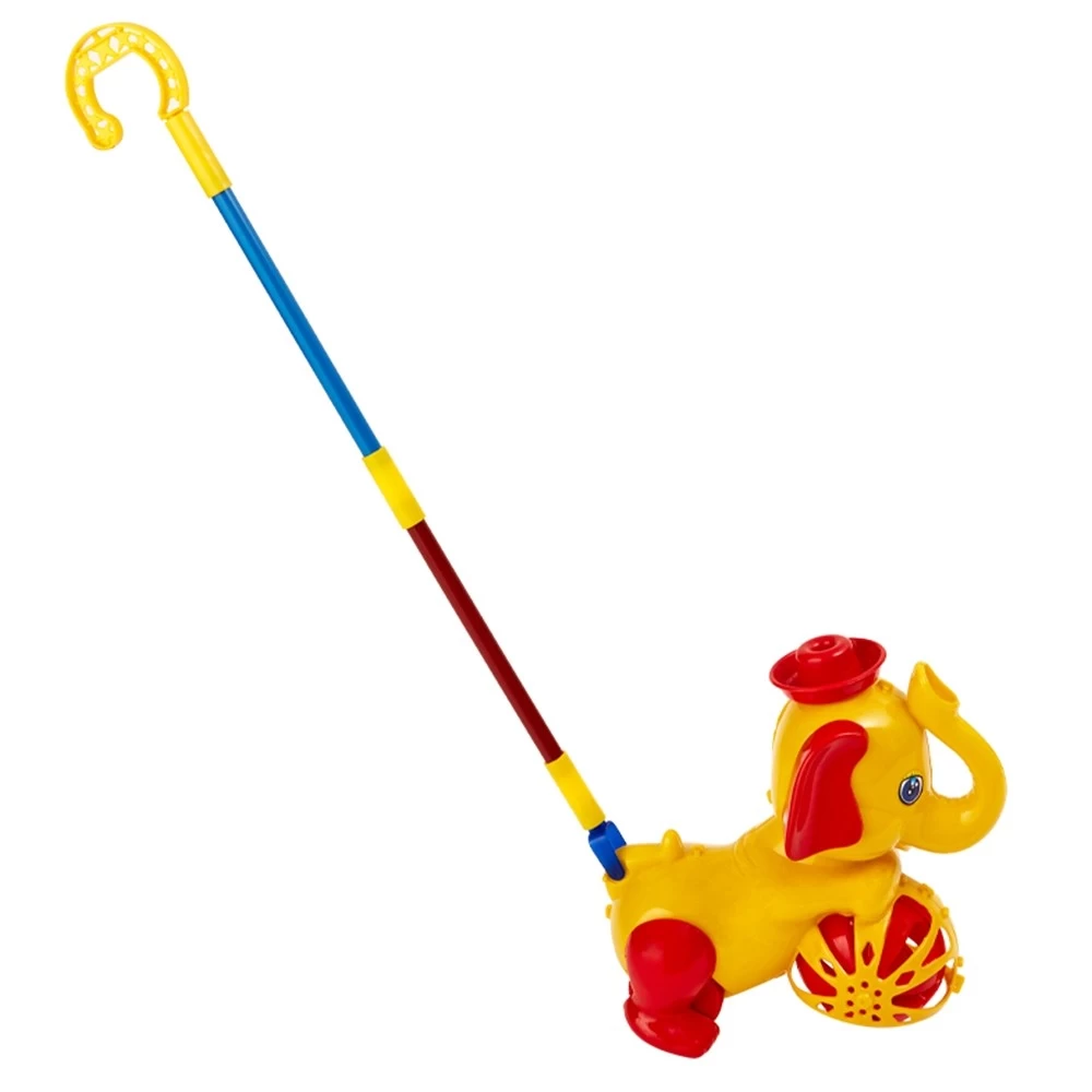 Jucarie de impins zornaitoare  Elefant 75cm