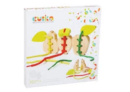 Jucarie din lemn cu sireturi «Fructe»(9piese)