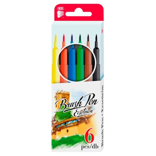 Carioci Brush Pen 6cul. ICO