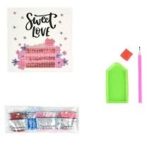 Mozaica cu Diamante 18x18 cm "Iubire in Fiecare Bucatica"