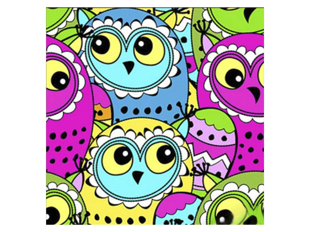 Mozaica cu Diamante 30x30 cm "Bufnițe Colorațe"