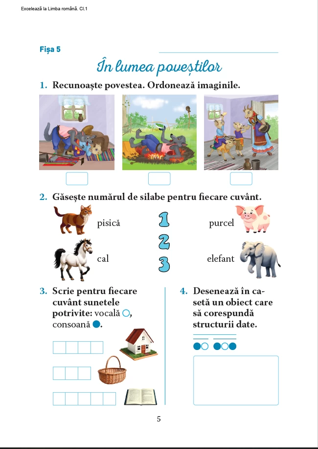 Excelează la limba română  clasa 1