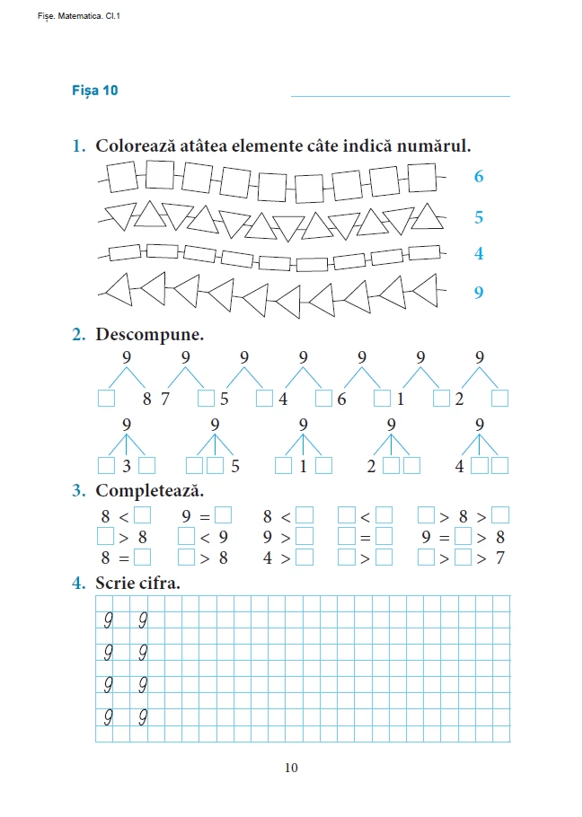 Excelează la matematică. clasa 1