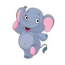 Tablou pe numere 30x30 cm "Elefant Mic"/Strateg ES027