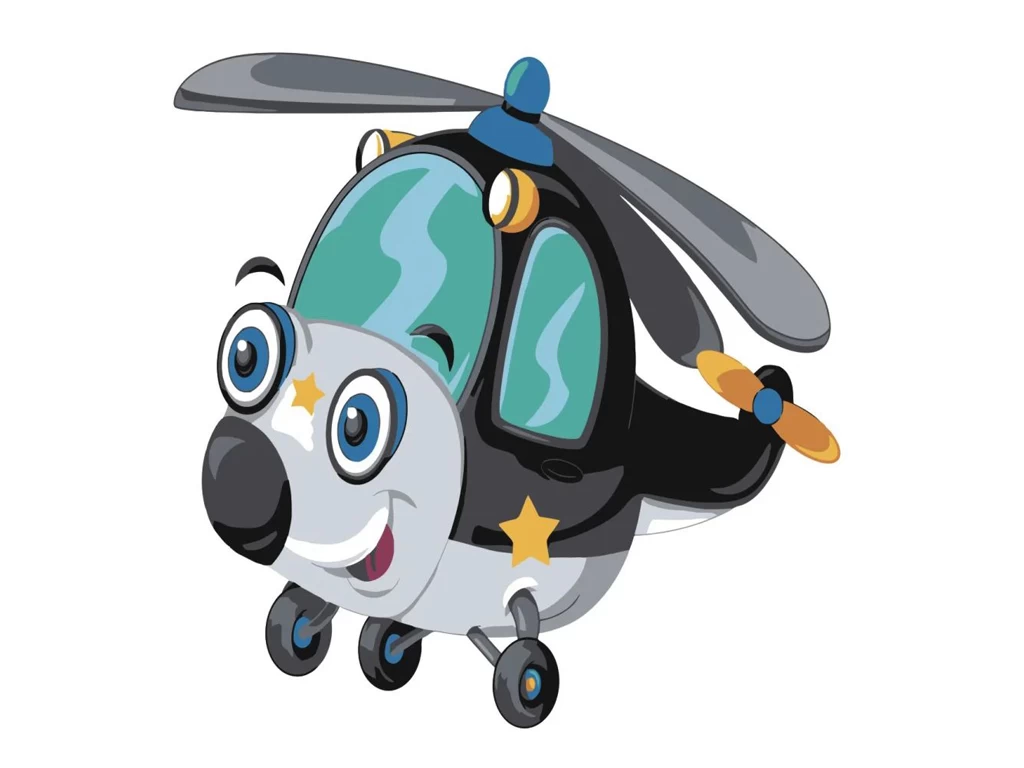 Tablou pe numere 30x30 cm "Elicopter"/Strateg ES097