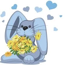 Tablou pe numere 30x30 cm "Iepure"