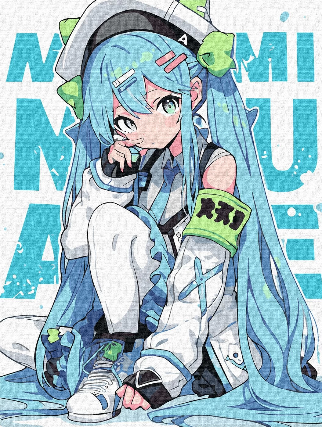 Tablouri pe numere "Fetita de neintrecut" 40x50 cm KHO8399