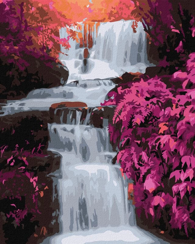 Tablou pe numere  "Cascada tropicala" 40x50cm KHO2862