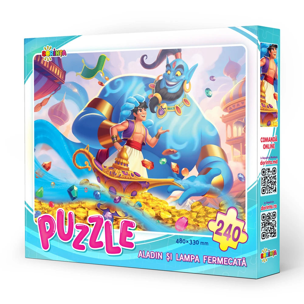 Puzzle 240ps.  Aladin și lampa fermecată