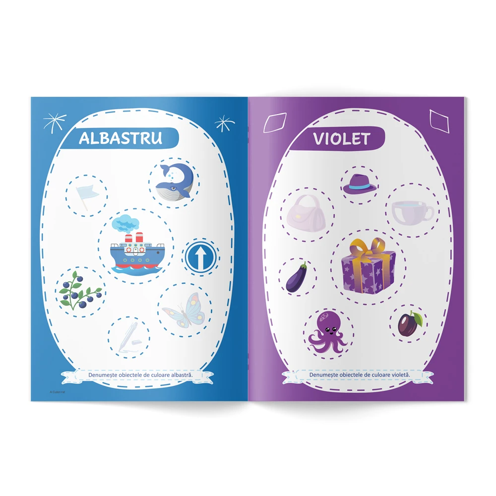 Carte cu autocolante. Culori