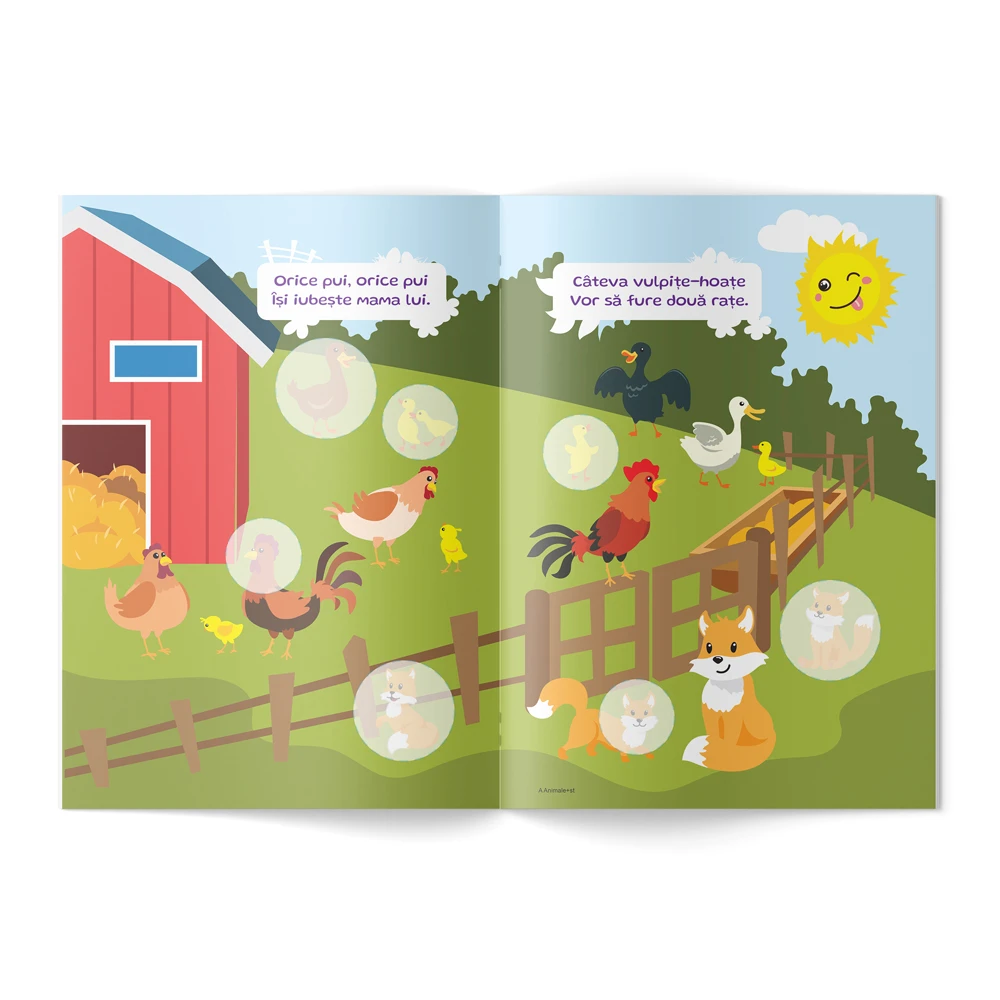 Carte cu autocolante. Animale