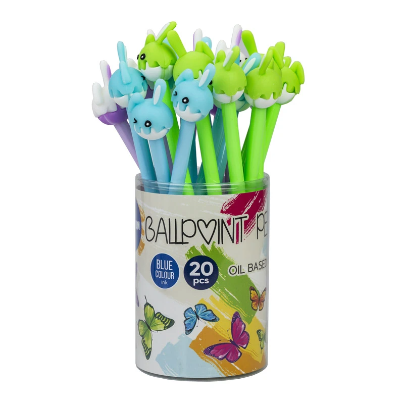 Pix cu bila "RABBIT" albastru 0,7mm