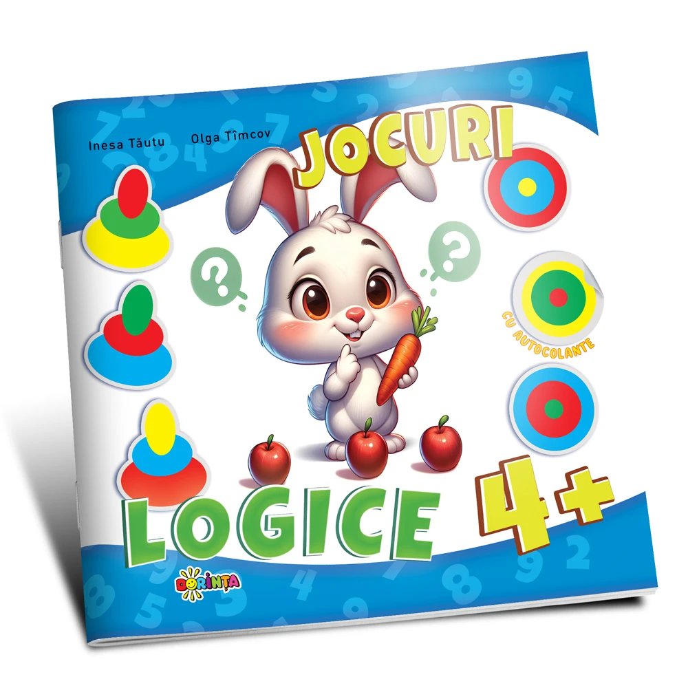 Jocuri logice 4+  (cu autocolante)
