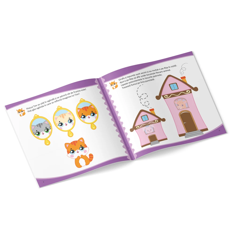 Jocuri logice, cu autocolante (3+)