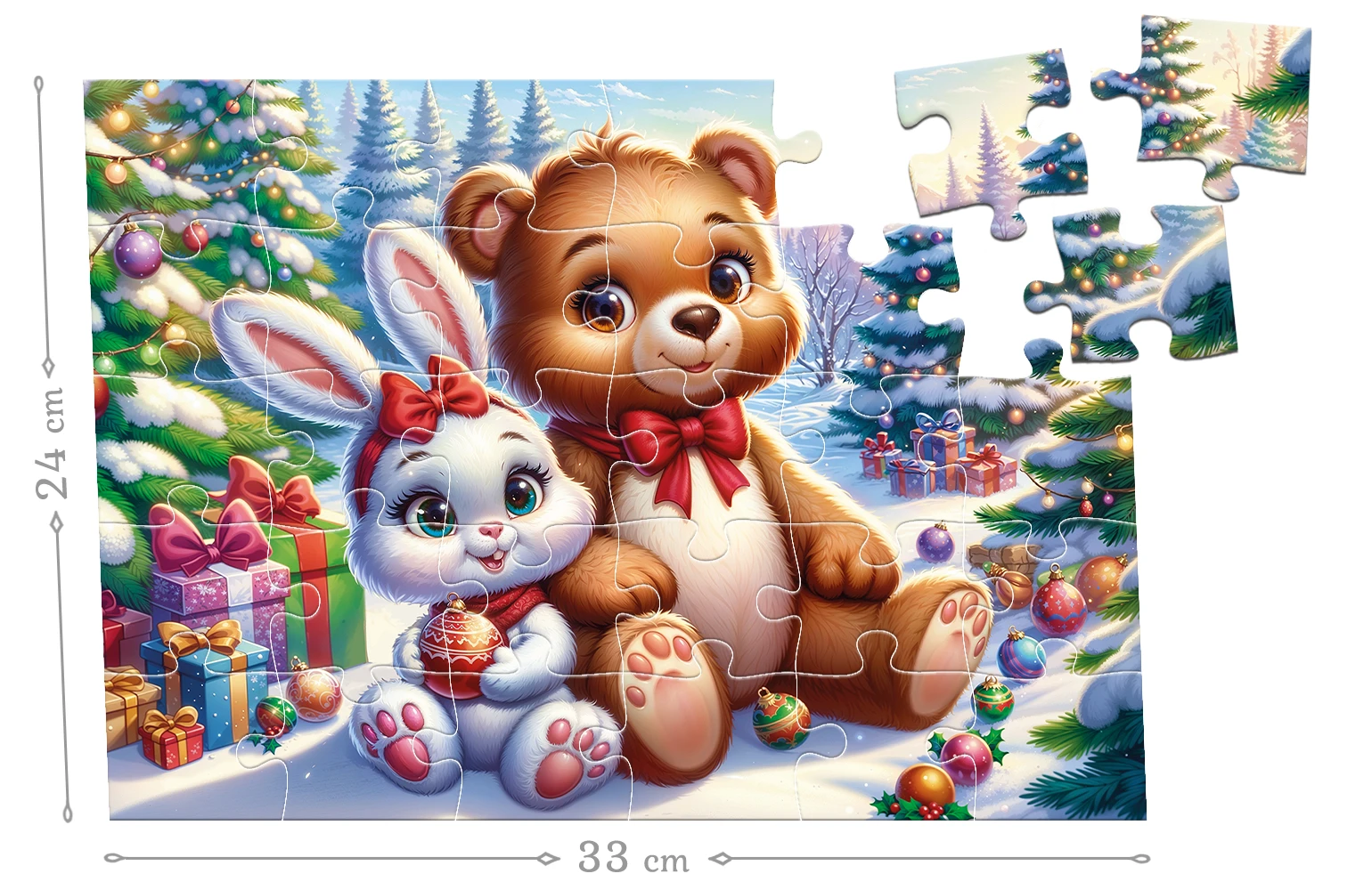 Puzzle 30ps. Sub bradul de Crăciun