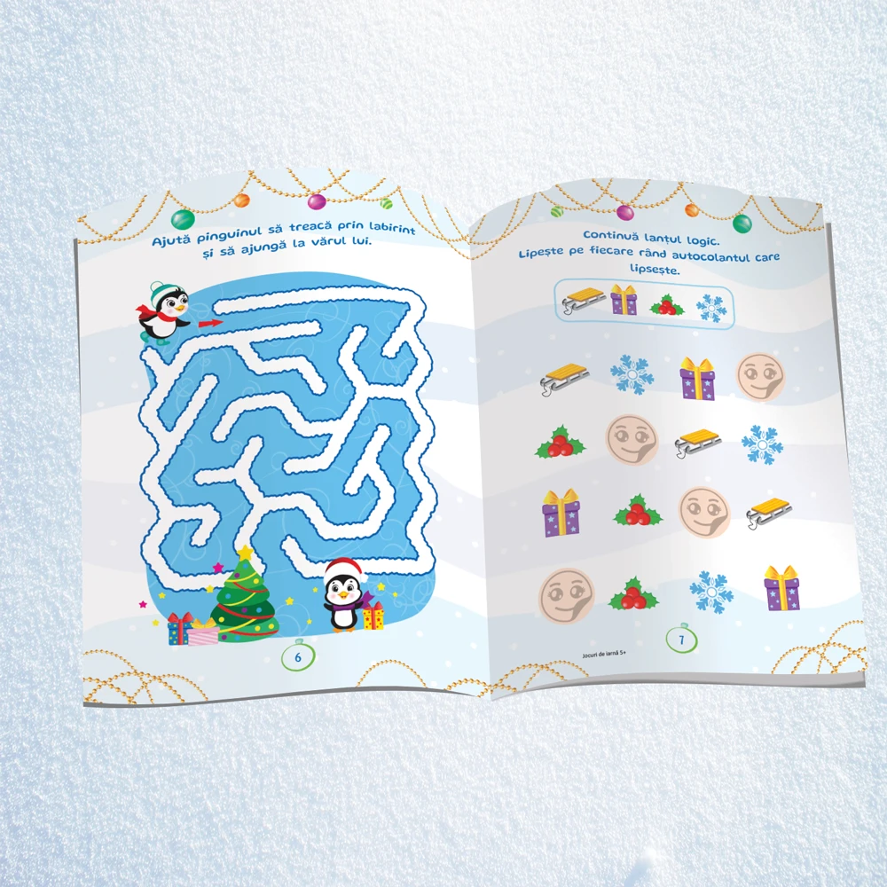 Jocuri de Iarnă. Cu autocolante : 5+