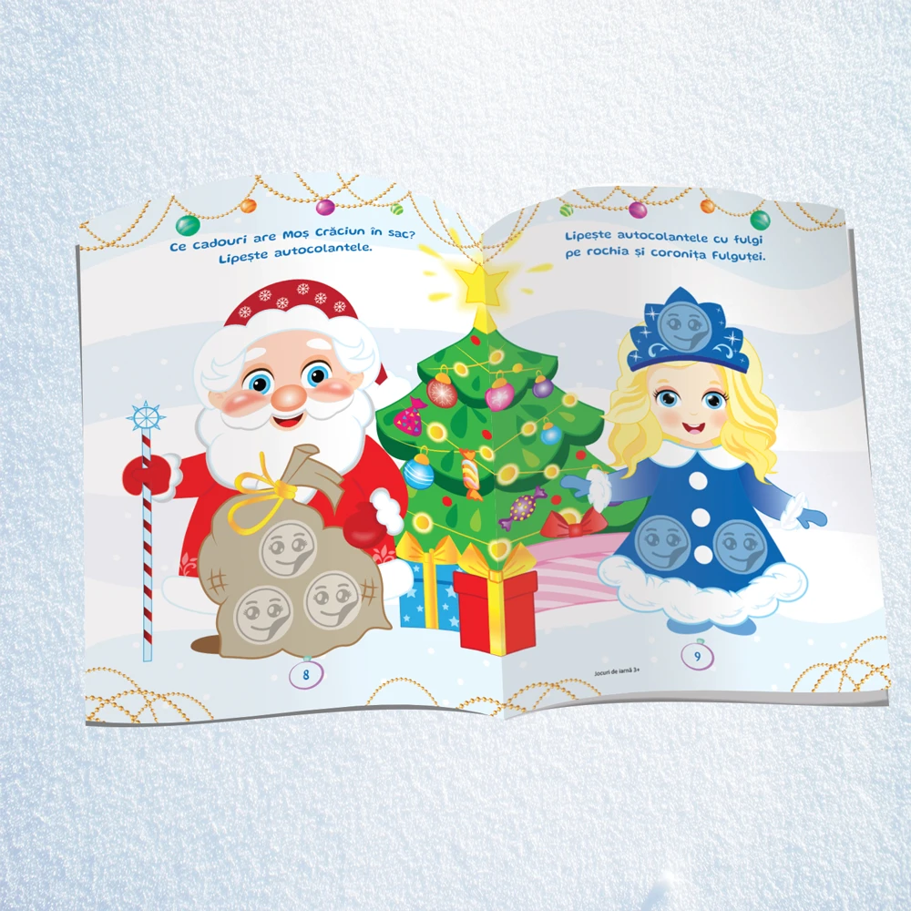 Jocuri de iarna, cu autocolante (3+)