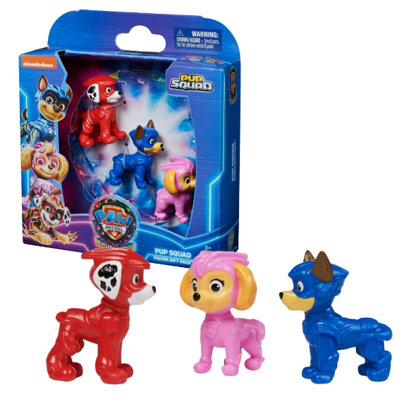 Set de 3 mini-figurine: Skye, Chase și Marshall, seria «Patrula Cățelușilor»