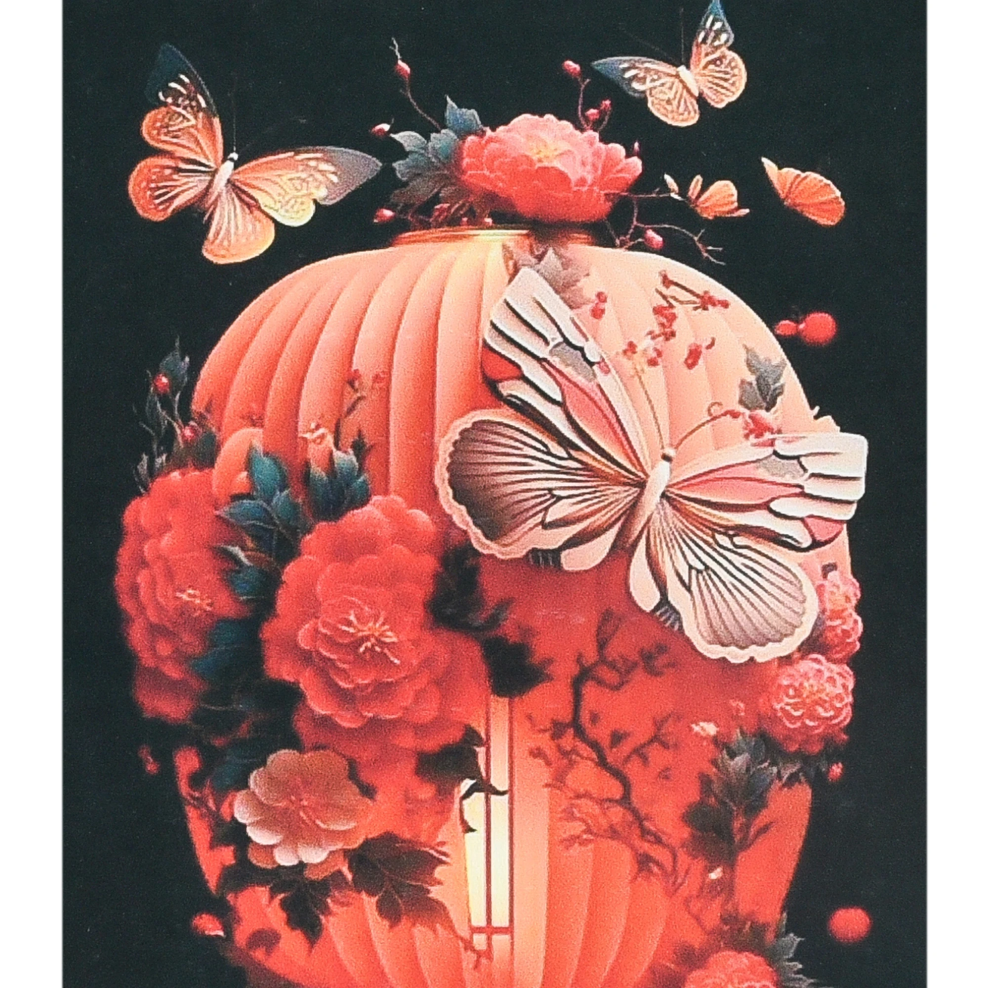 Mozaica cu Diamante 40x50 cm "Lanterna Japoneza în flori"