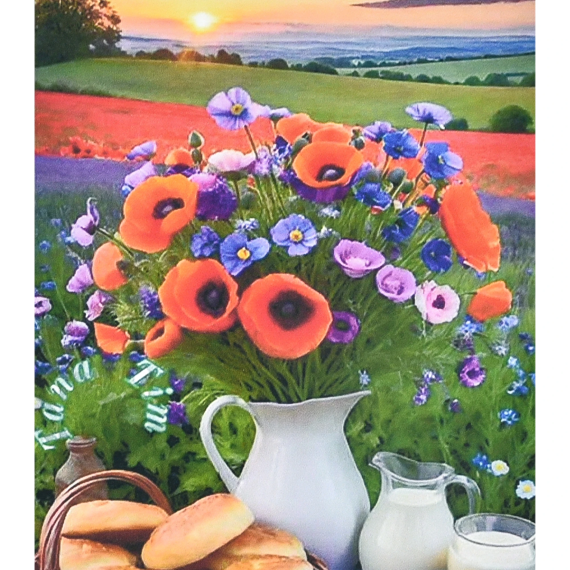 Mozaica cu Diamante 40x50 cm "Dimineața pe câmpie"