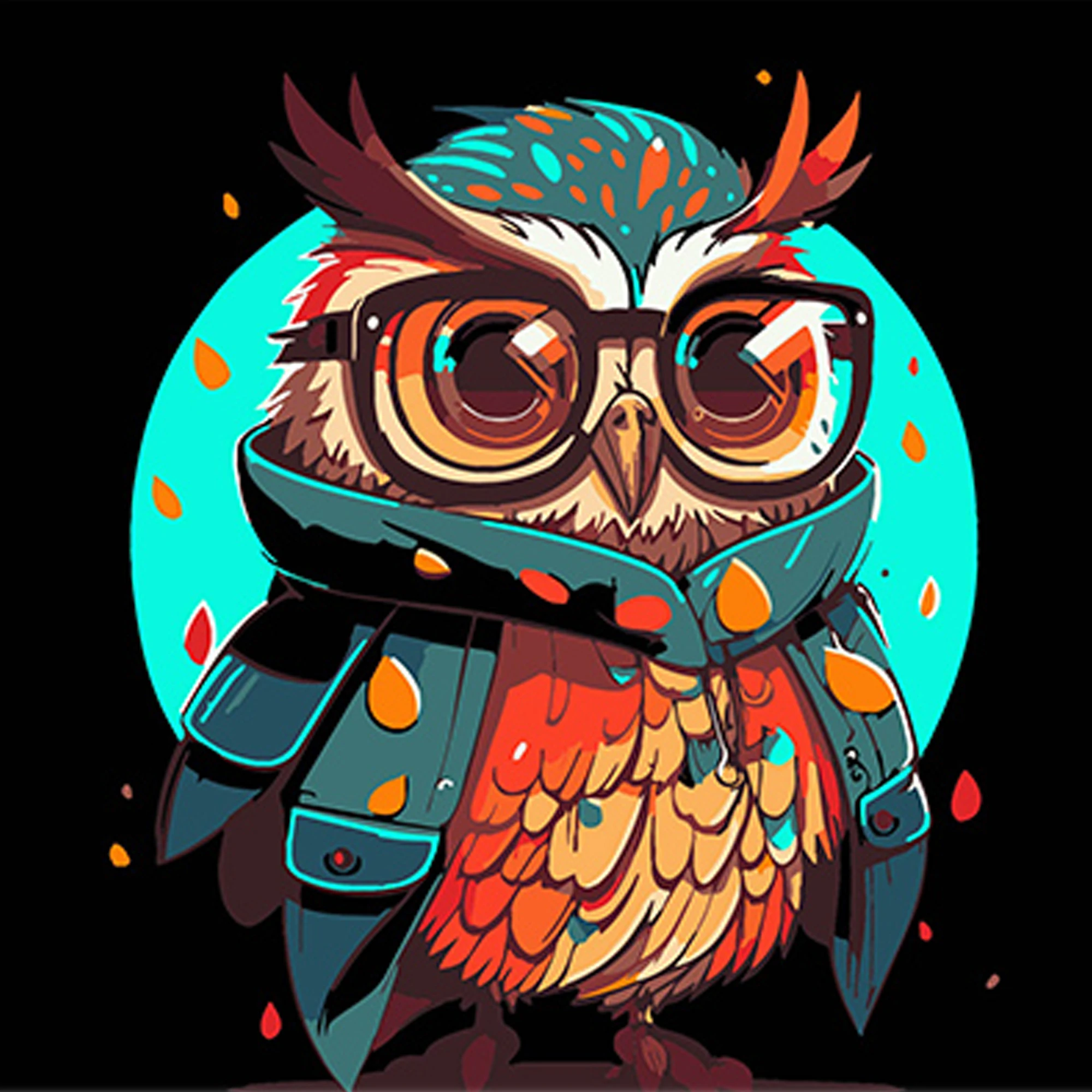 "Tablou pe numere  30x30 cm "Strălucirea înțeleptului înaripat"