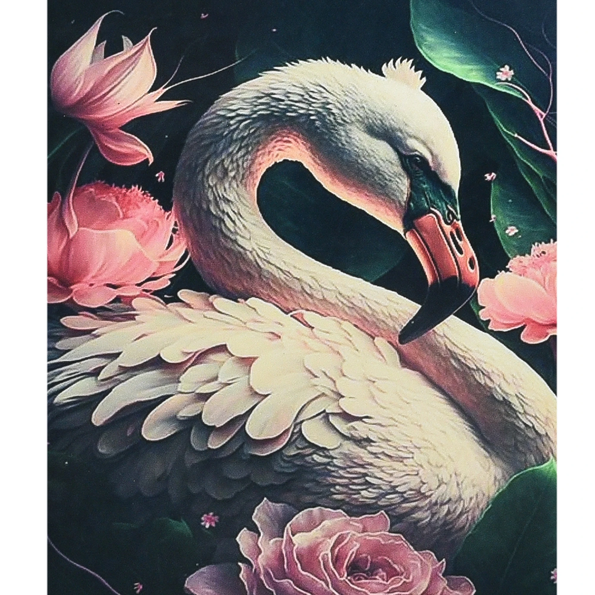 Mozaica cu Diamante 30x40 cm "Flamingo în flori"