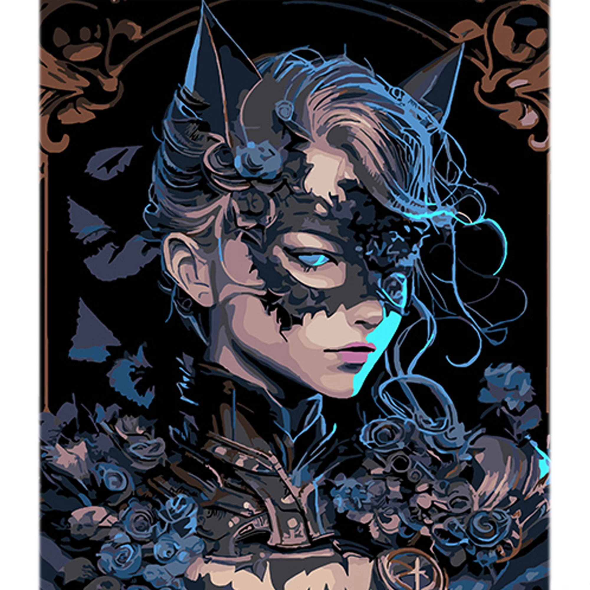 Tablou pe numere  40x50 cm "Eroina cu mască"