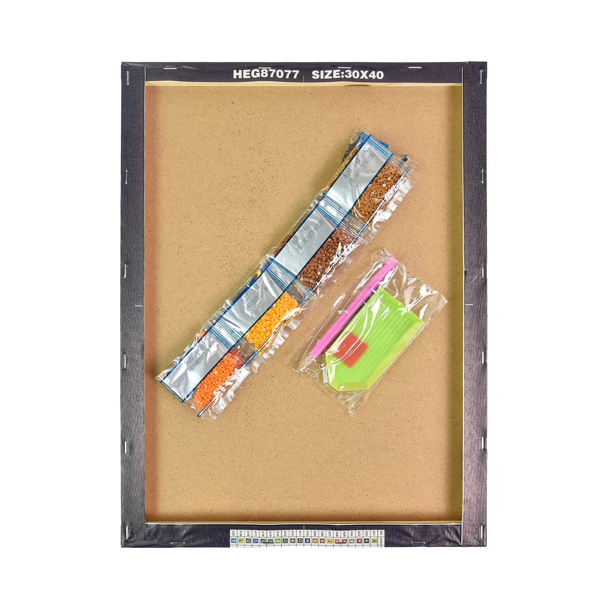 Mozaica cu Diamante 30x40 cm "Căţel lângă coş"