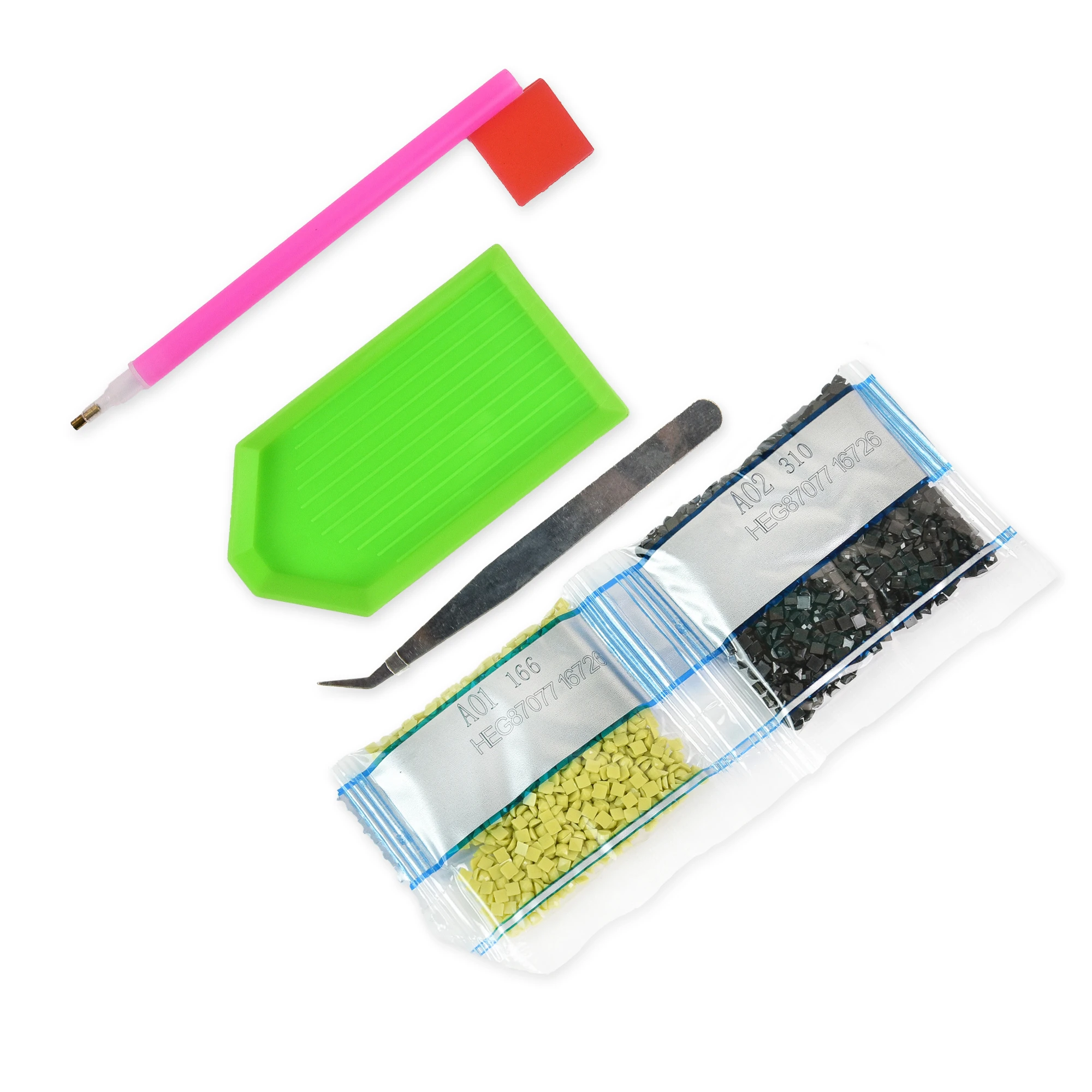 Mozaica cu Diamante 30x40 cm "Câine în pătură roz"