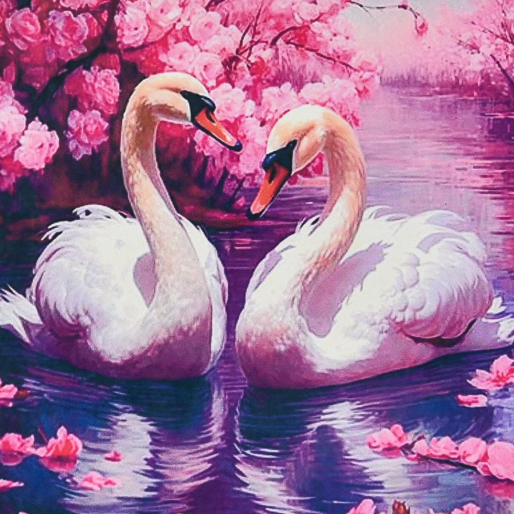 Mozaica cu Diamante 30x30 cm "Lebedele feerice"