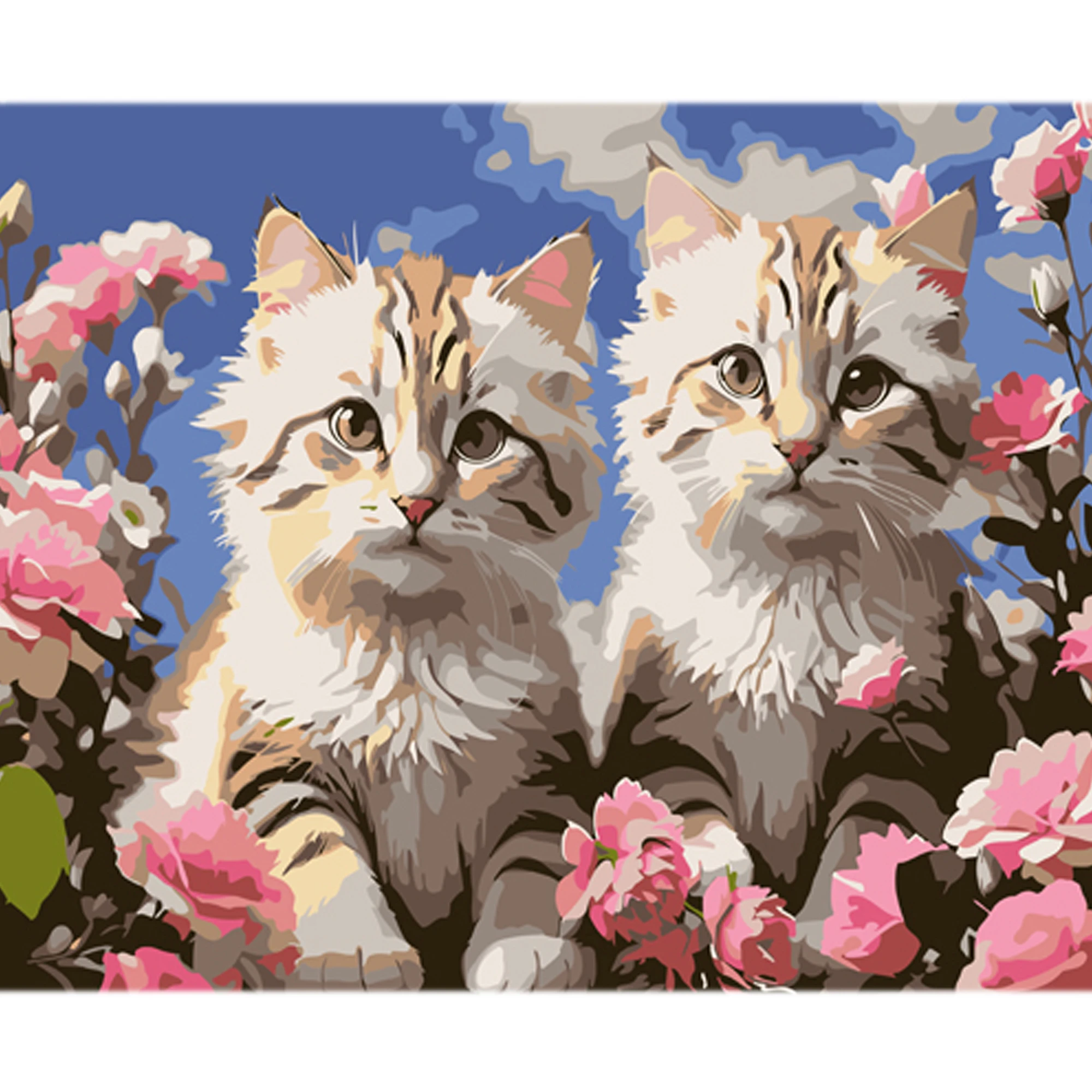 Tablou pe numere 30x40 cm "Pisici fermecători"